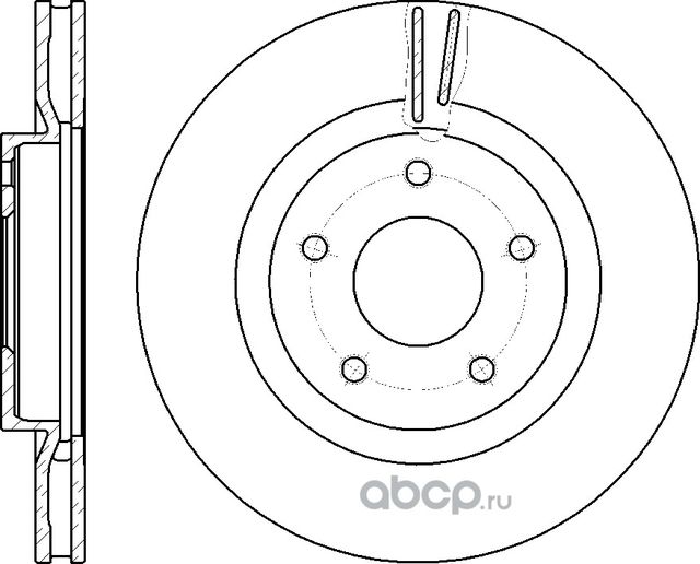 Диск тормозной вентилируемый (G-Brake). Артикул GR20755