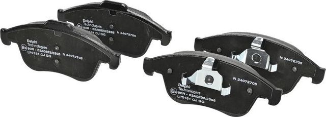 Тормозные колодки Delphi (Low-Metallic) передние для Renault Clio IV 2013-2019. Артикул LP2181