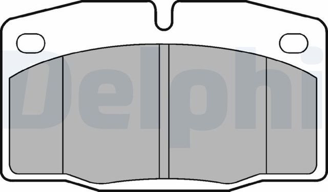 Тормозные колодки Delphi (Semi-Metallic) передние для Opel Ascona C 1981-1988. Артикул LP581