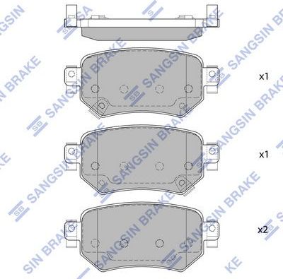 Тормозные колодки Sangsin Hi-Q. Артикул SP4070
