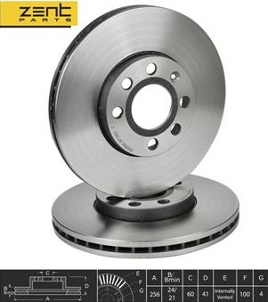 Тормозной диск Zentparts. Артикул Z05980