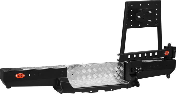 Бампер силовой OJ задний с универсальной правой калиткой и возможностью установки лебёдки для УАЗ Буханка 3741, 3909, 2206, 3962 1965-2026. Артикул 03.102.22