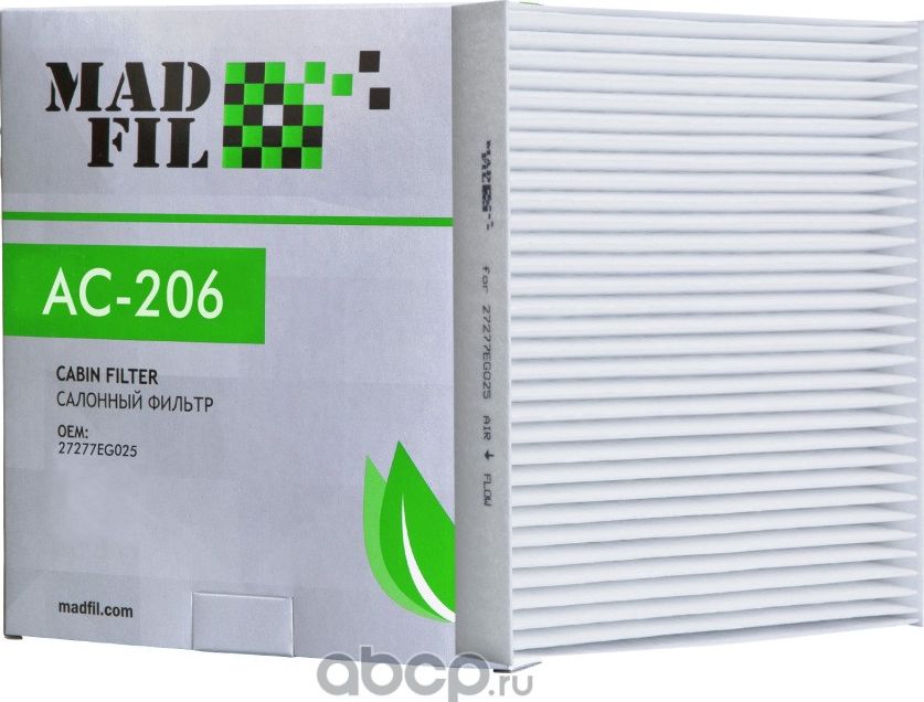 Салонный фильтр NISSAN (27277EG025) (Madfil). Артикул AC206