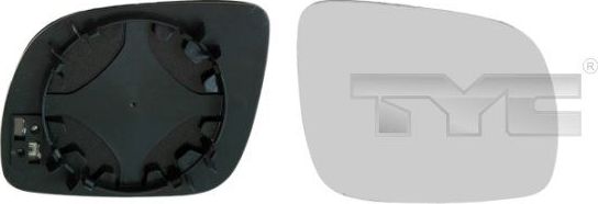 Зеркальное стекло бокового зеркала TYC. Артикул 337-0037-1