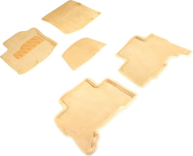 Коврики Seintex 3D ворсовые для салона Toyota Land Cruiser Prado 150 2009-2013 БЕЖЕВЫЕ. Артикул 89221