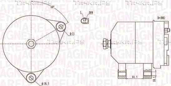 Генератор Magneti Marelli для Citroen Jumpy II 2010-2016. Артикул 063731915010