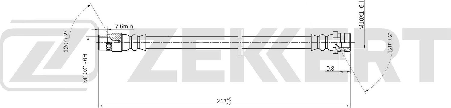 Тормозной шланг Zekkert. Артикул BS-9555