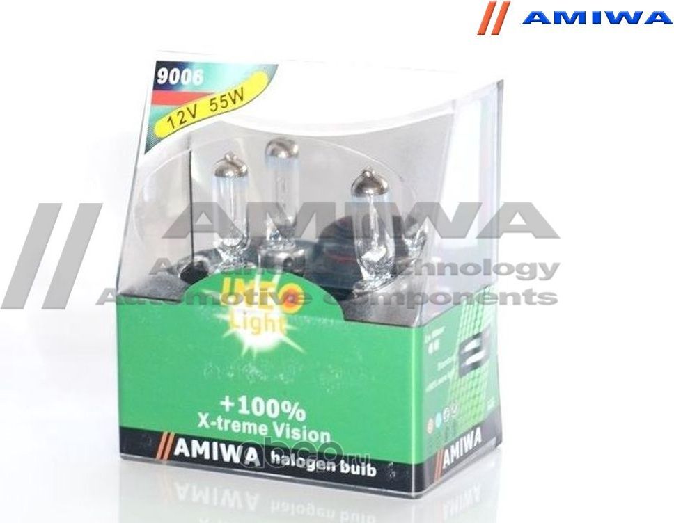 ЛАМПА НАКАЛИВАНИЯ X-TREME VISION HB4 12В 55Вт (Amiwa). Артикул PR9006