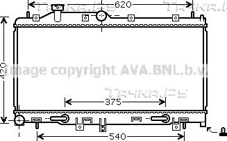 Радиатор охлаждения двигателя AVA для Subaru Impreza III 2008-2012. Артикул SU2066