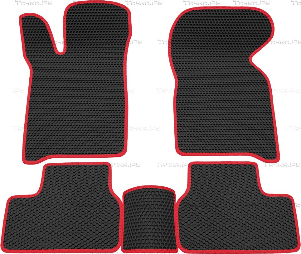 Коврики Rezkon EVA Соты для салона Lada Samara 2108 1984-2013 Красный кант. Артикул 9139010104