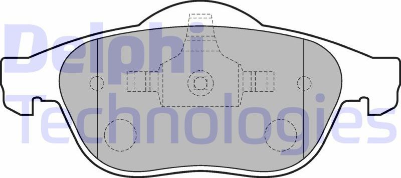 Тормозные колодки Delphi (Low-Metallic). Артикул LP1708