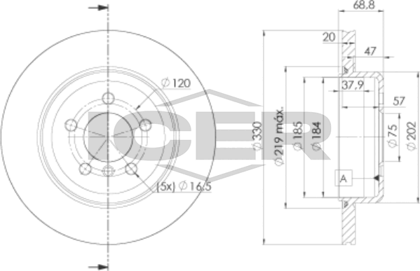 Тормозной диск Icer. Артикул 78BD3558-2