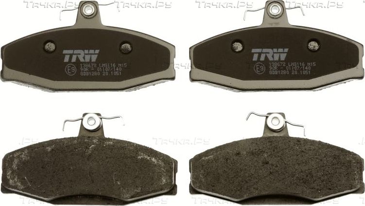 Тормозные колодки TRW COTEC. Артикул GDB1280
