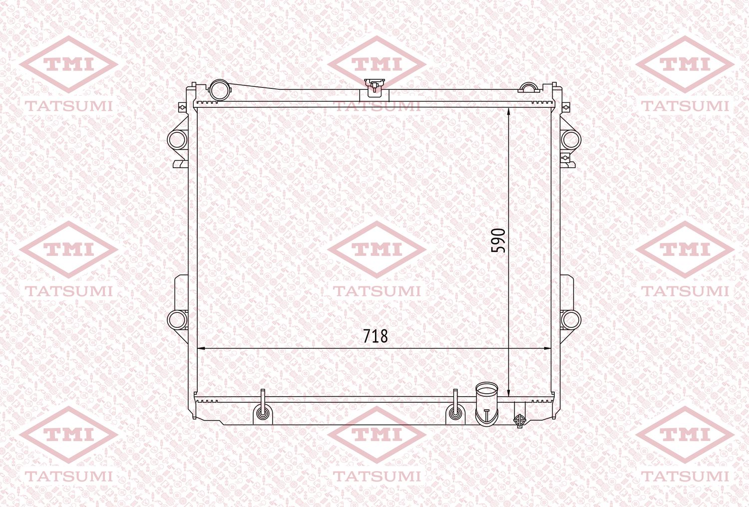 Радиатор охлаждения (Tatsumi). Артикул TGA1121