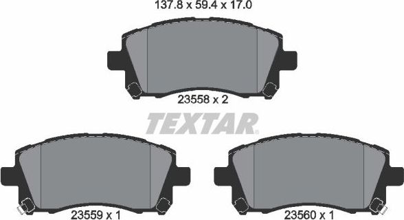 Тормозные колодки Textar. Артикул 2355802