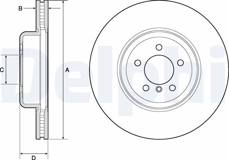 Тормозной диск Delphi. Артикул BG9158C