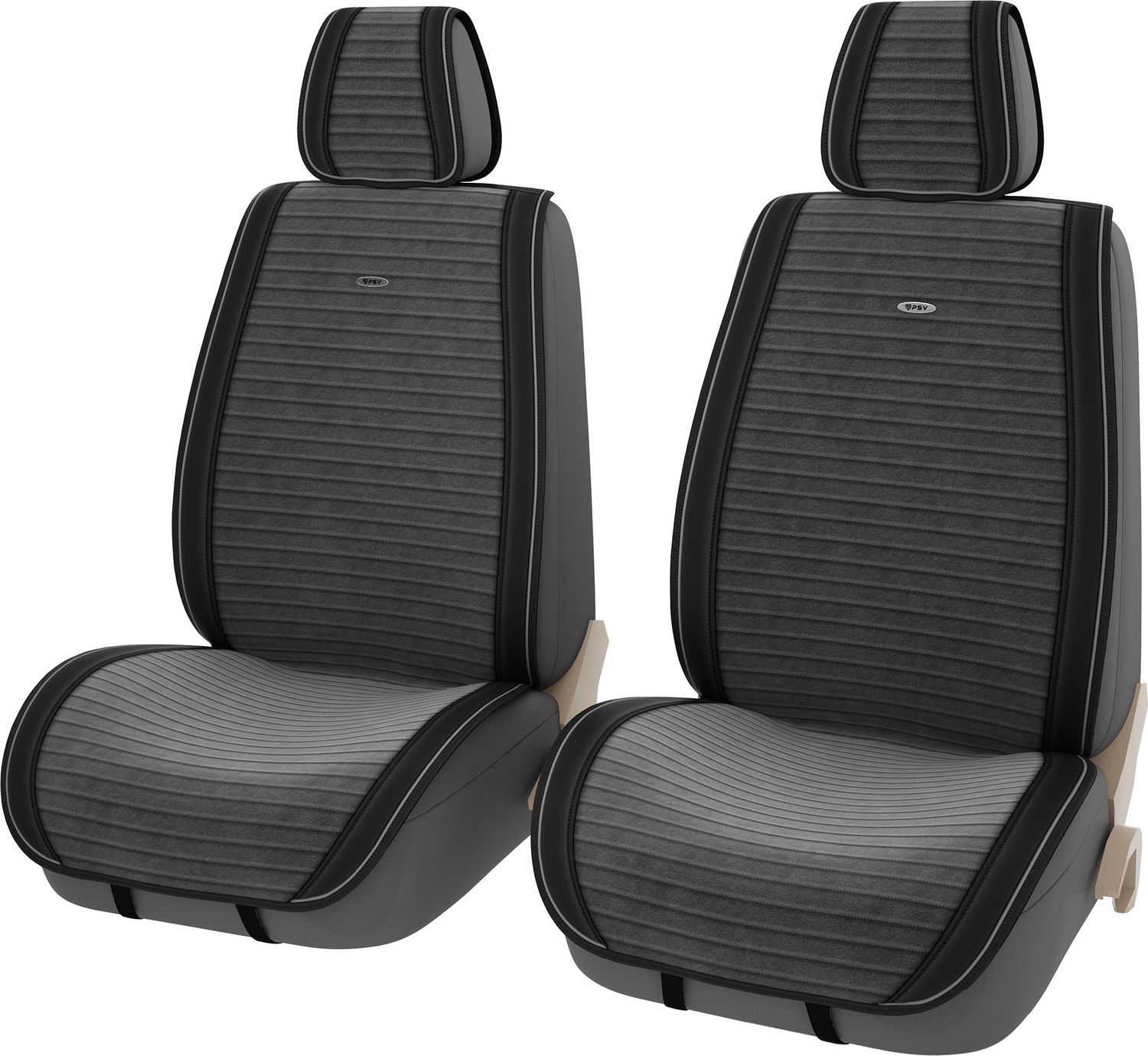Накидки передние PSV Bliss 2 Front на сидения, цвет Черно-серый. Артикул 131871