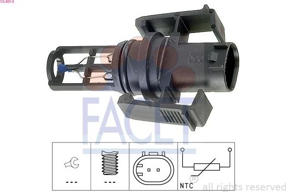 ДАТЧИК ТЕМПЕРАТУРЫ Facet Made in Italy - OE Equivalent. Артикул 10.4014