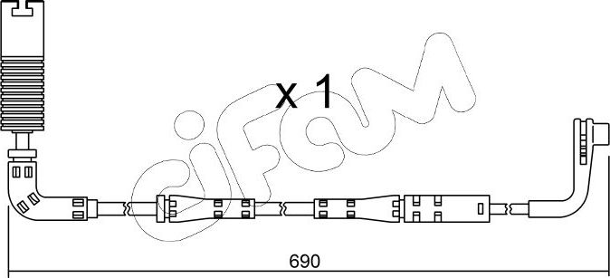Датчик износа тормозных колодок  Metelli. Артикул SU.157