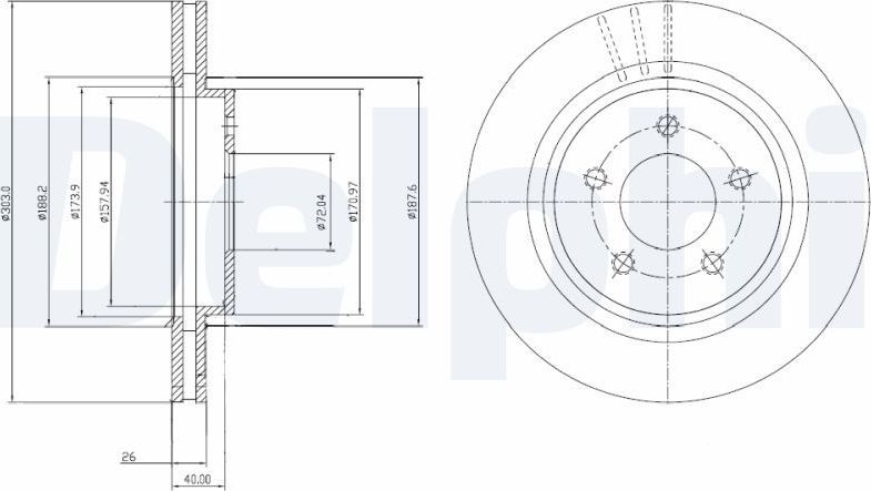 Тормозной диск Delphi. Артикул BG4240C