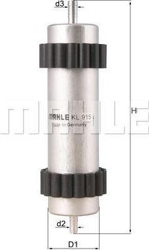 Топливный фильтр Mahle-Knecht. Артикул KL 915