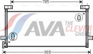 Радиатор кондиционера (конденсатор) AVA (алюминий). Артикул VL5081