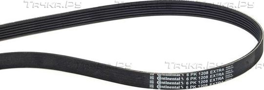 Приводной ремень поликлиновой ContiTech. Артикул 6PK1208 EXTRA