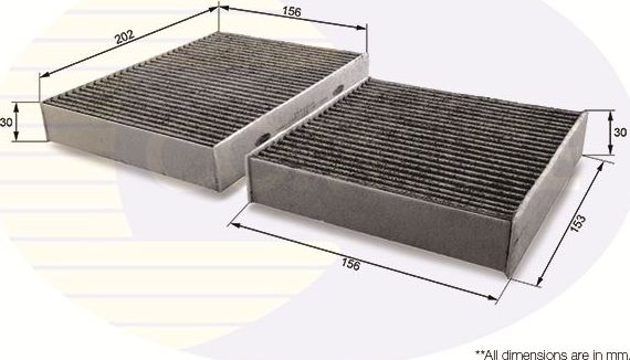 Салонный фильтр Comline для Citroen DS3 I 2009-2015. Артикул EKF101A