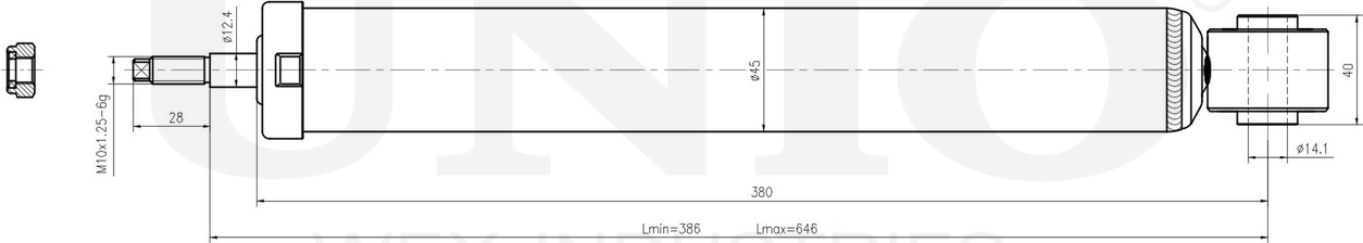 Амортизатор подвески (Unio). Артикул SAB-10711