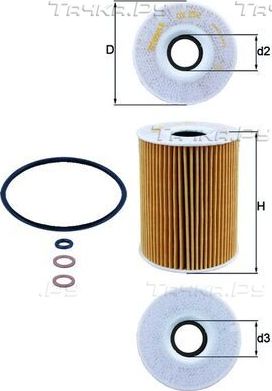 Масляный фильтр Mahle. Артикул OX 254D2