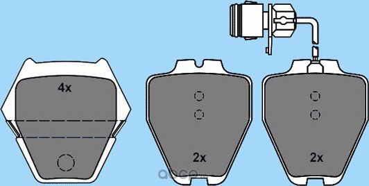 Тормозные колодки VAG. Артикул 4D0698151R
