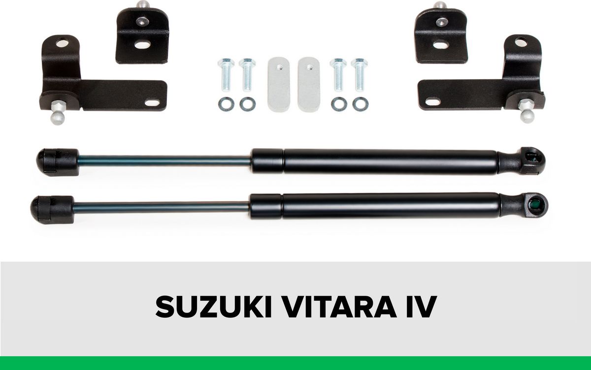 Амортизаторы (упоры) капота Pneumatic для Suzuki Vitara IV 2015-2018 2018-2026. Артикул KU-SZ-VI00-00
