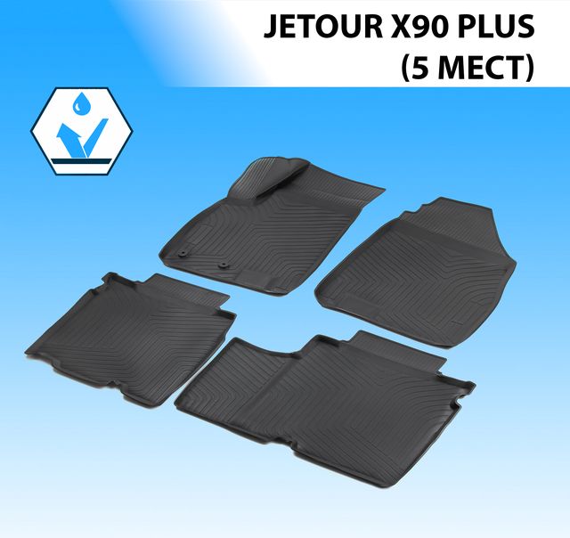 Коврики Rival для салона Jetour X90 Plus (5 мест) 2021-2026. Артикул 10602001