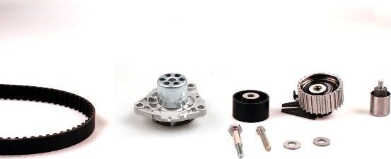 Помпа (водяной насос) с комплектом ремня ГРМ Hepu. Артикул PK10896