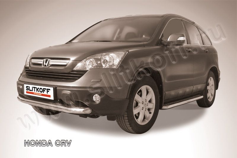 Защита Slitkoff переднего бампера d76 для Honda CR-V III 2009-2012. Артикул HCRV002