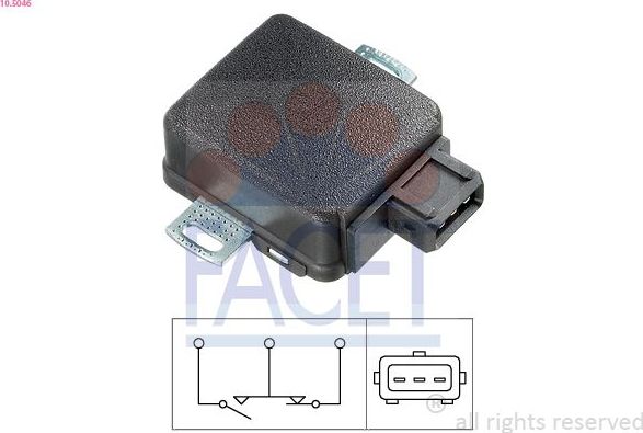 Датчик положения дроссельной заслонки Facet Made in Italy - OE Equivalent. Артикул 10.5046
