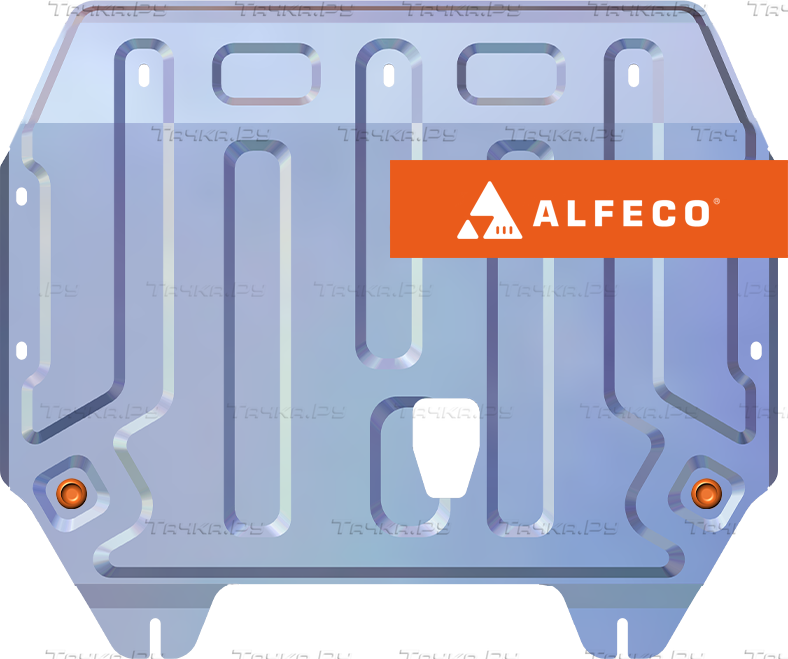 Защита алюминиевая Alfeco для картера и КПП Kia Venga 2010-2018. Артикул ALF.11.25 AL4