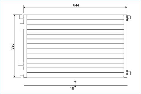 Радиатор кондиционера (конденсатор) Valeo (алюминий). Артикул 817608