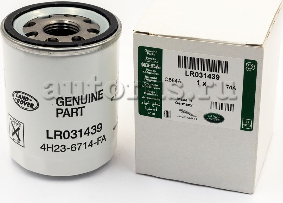 Масляный фильтр Land Rover. Артикул LR031439