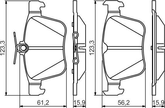Тормозные колодки Bosch. Артикул 0 986 495 346