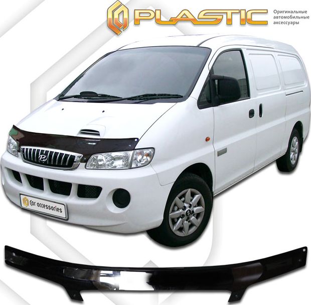 Дефлектор СА Пластик для капота (Classic черный) Hyundai H1 Starex 1998-2004. Артикул 2010010105365