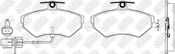 Тормозные колодки NiBK передние для Audi A4 I (B5) 1994-2001. Артикул PN0023W
