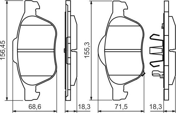 Тормозные колодки Bosch. Артикул 0 986 494 485