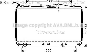Радиатор охлаждения двигателя AVA. Артикул DWA2052