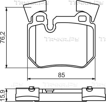 Тормозные колодки Bosch (Low-Metallic) задние для BMW 1 I (E82/E88) 2007-2013. Артикул 0 986 494 421