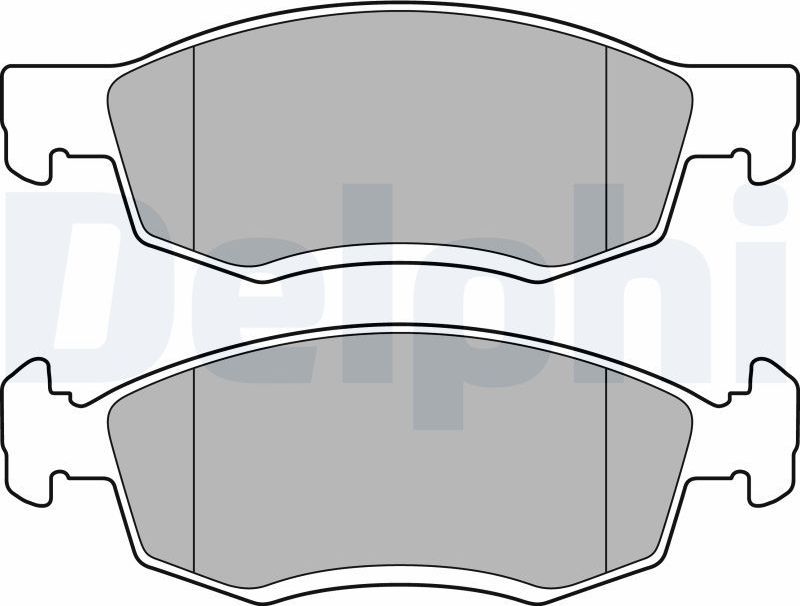 Тормозные колодки Delphi (Low-Metallic). Артикул LP2137