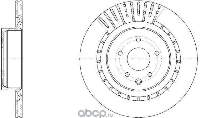 Диск тормозной вентилируемый (G-Brake). Артикул GR21049