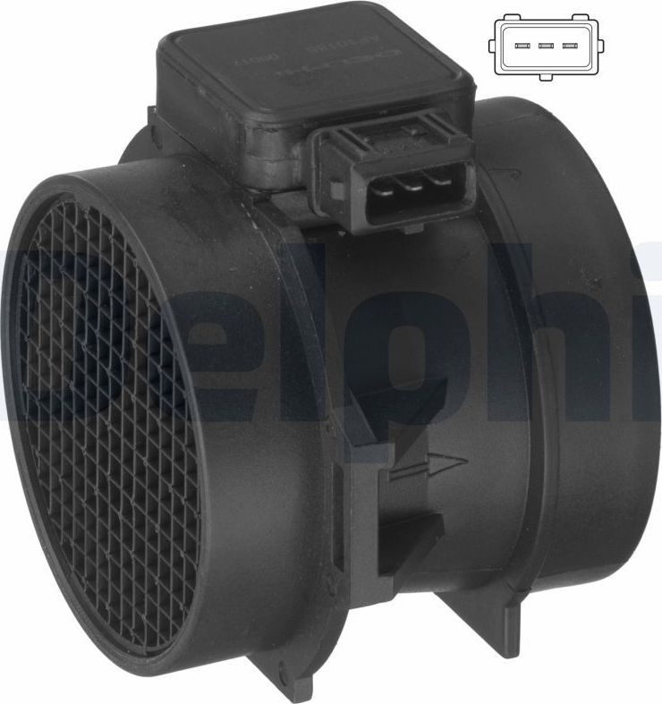 Датчик массового расхода воздуха (ДМРВ) Delphi. Артикул AF10185-12B1