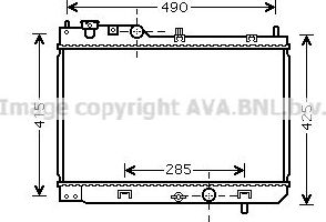 Радиатор охлаждения двигателя AVA для Mazda 323 VI (BJ) 1998-2004. Артикул MZ2214
