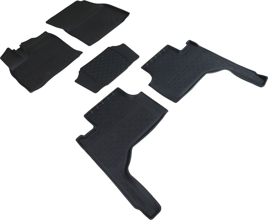 Коврики резиновые Seintex с высоким бортиком для салона Toyota Land Cruiser 300 2021-2026. Артикул 96528